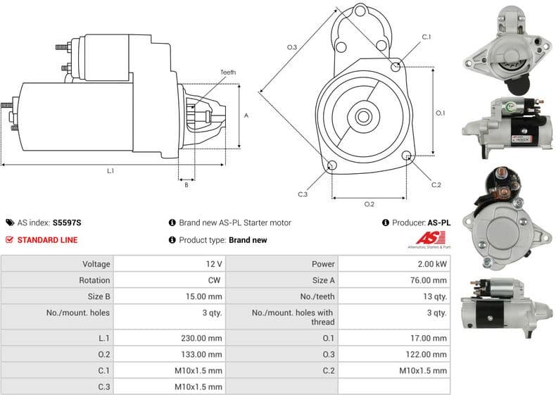 Starter AS S5597S - image 5