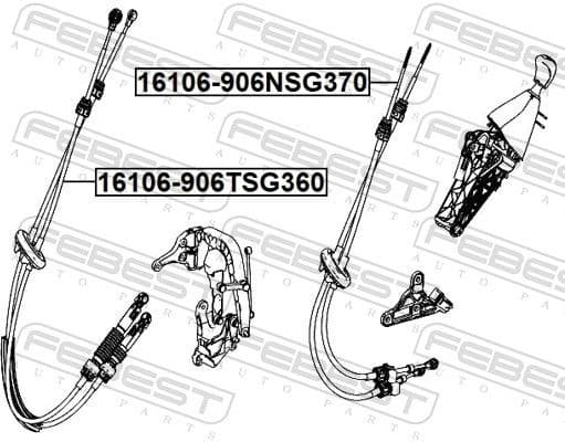 Cable Pull, manual transmission 16106-906NSG370 - image 2