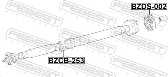 Bearing, propshaft centre bearing BZCB-253 - image 2