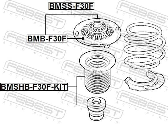 Rolling Bearing, suspension strut support mount BMB-F30F - image 2