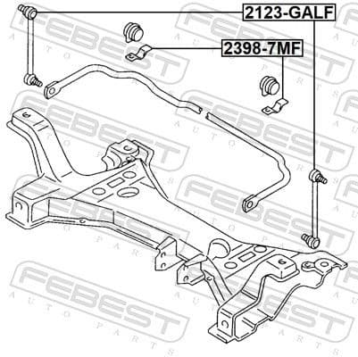 Bracket, stabiliser mounting 2398-7MF - image 2
