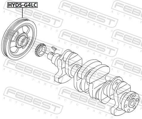 Belt Pulley, crankshaft HYDS-G4LC - image 2