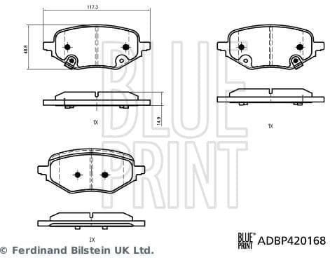 Brake Pad Set, disc brake ADBP420168