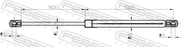 Gas Spring, boot/cargo area 26117-007 - image 2