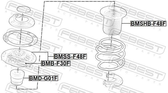 Suspension Strut Support Mount BMSS-F48F - image 2