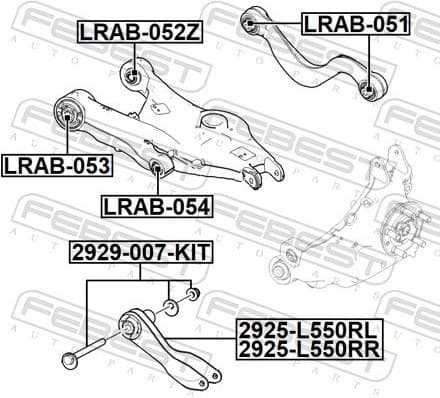 Mounting, control/trailing arm LRAB-054 - image 2