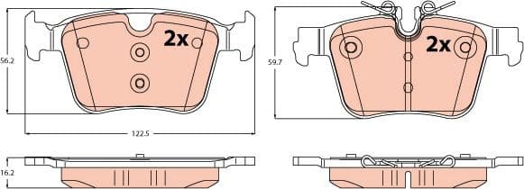 Brake Pad Set, disc brake GDB2532