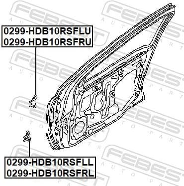 Door Hinge 0299-HDB10RSFRU - image 2