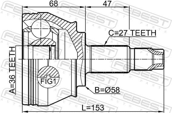 Joint Kit, drive shaft 2010-KL - image 2