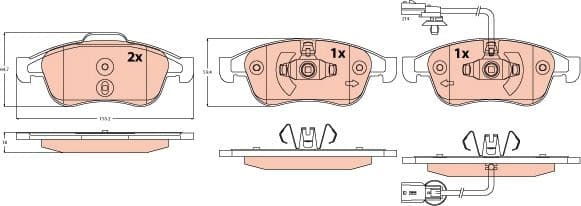 Brake Pad Set, disc brake GDB2565