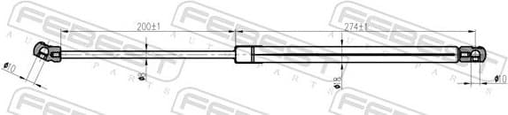 Gas Spring, boot/cargo area 26117-006 - image 2