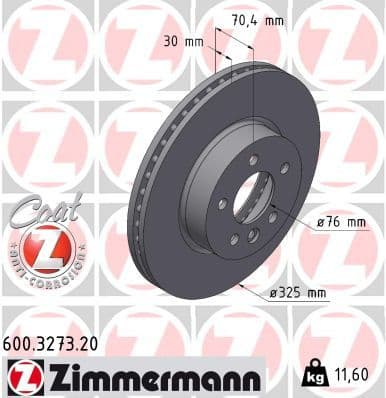 Brake Disc COAT Z 600.3273.20