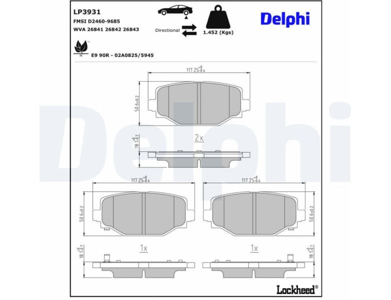 Brake Pad Set, disc brake LP3931 - image 3