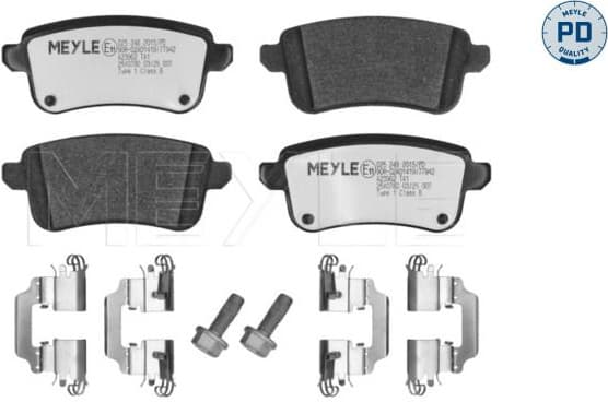 Brake Pad Set, disc brake MEYLE-PD: Advanced performance and design. 025 248 2015/PD