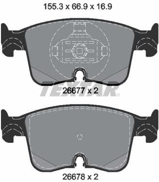Brake Pad Set, disc brake Q+ 2667701