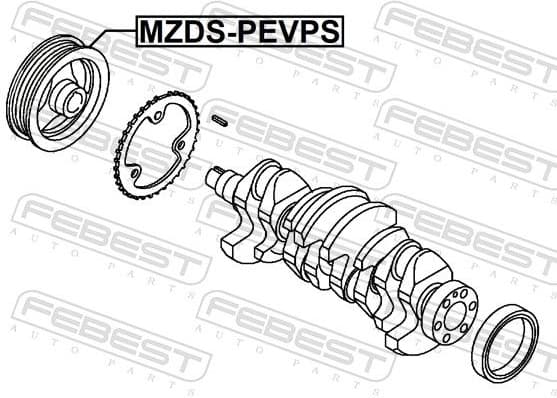 Belt Pulley, crankshaft MZDS-PEVPS - image 2