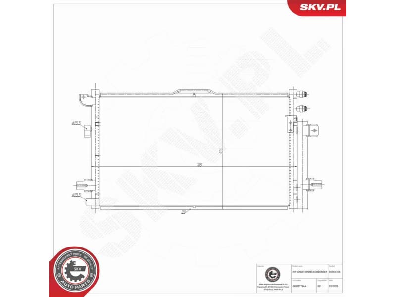 Condenser, air conditioning 86SKV358 - image 8