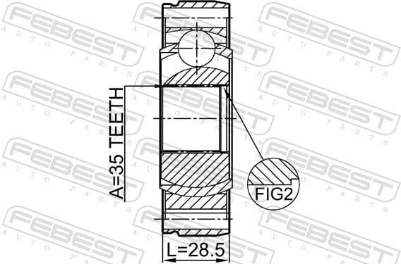 Joint, propshaft 2011-JKSHA - image 2