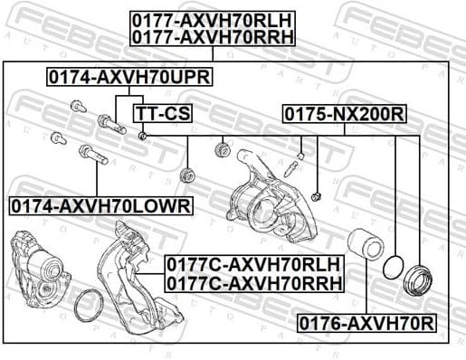 Brake Caliper 0177-AXVH70RRH - image 2