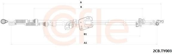 Cable Pull, manual transmission 92.2CB.TY003