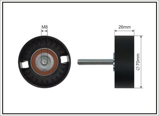 Deflection/Guide Pulley, V-ribbed belt 234-20 SC