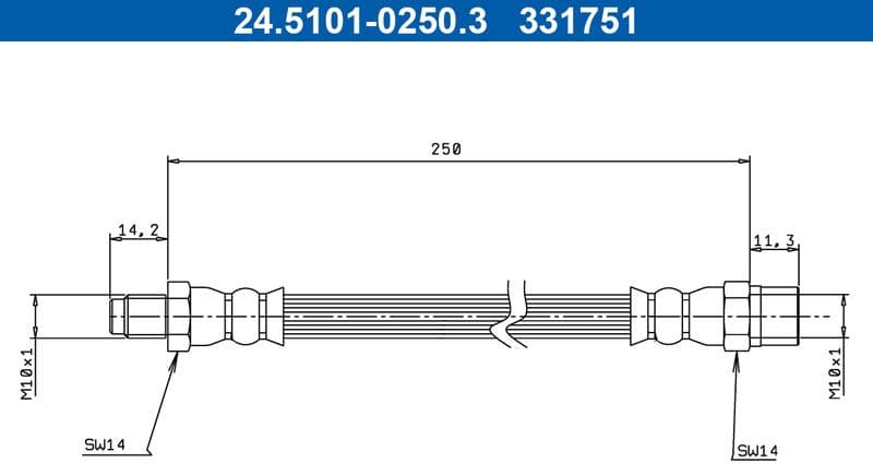 Brake Hose 24.5101-0250.3