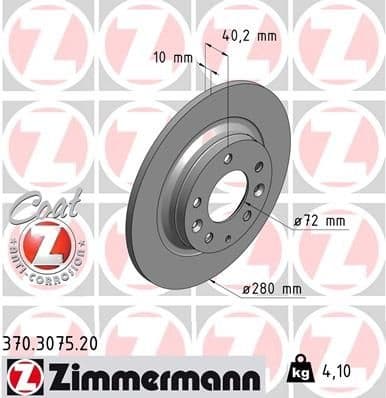 Brake Disc COAT Z 370.3075.20
