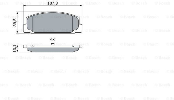 Brake Pad Set, disc brake 0986424817 - image 7