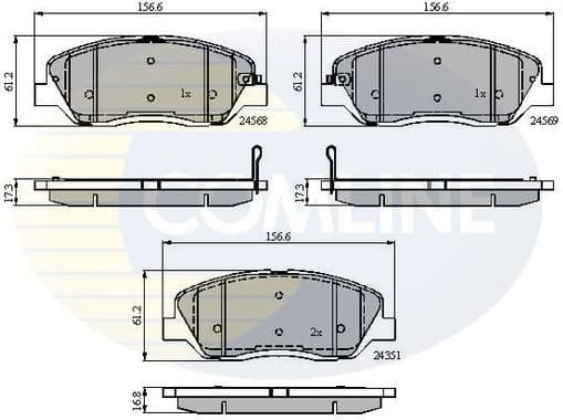 Brake pads front CBP31676