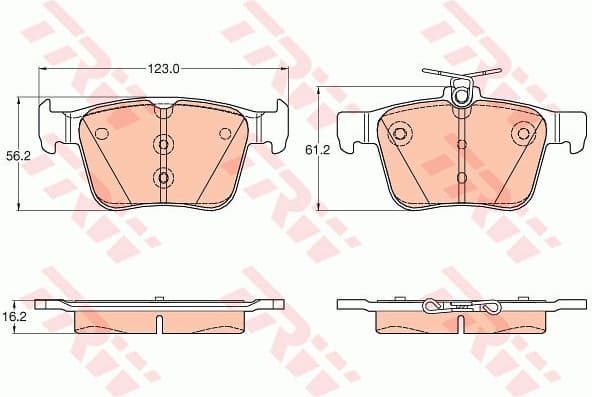 Brake pads rear, Top Quality GDB1957 - image 4