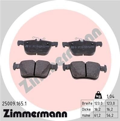 Brake Pad Set, disc brake 25009.165.1