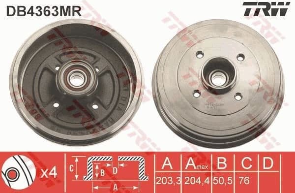 Brake Drum DB4363MR
