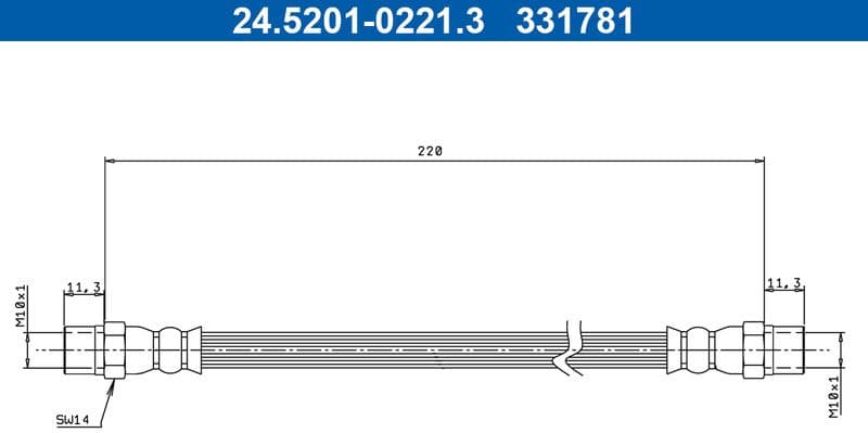 Brake Hose 24.5201-0221.3