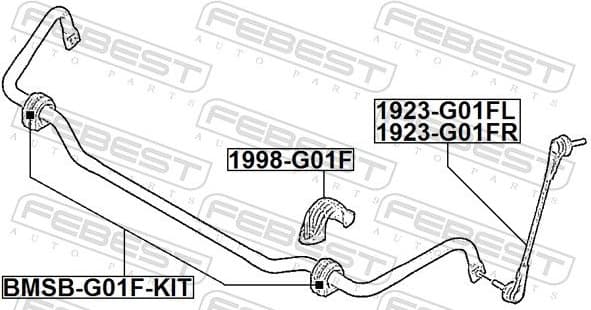 Link/Coupling Rod, stabiliser bar 1923-G01FR - image 2