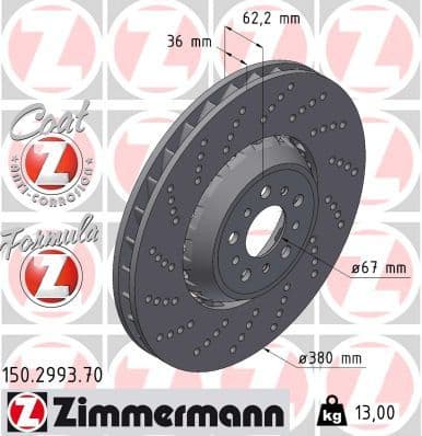Brake Disc FORMULA Z BRAKE DISC 150.2993.70