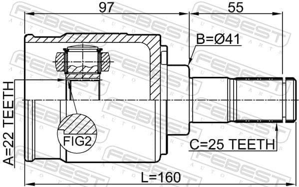 Joint Kit, drive shaft 2211-FBMTLH - image 2