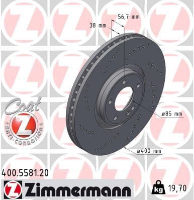 Brake Disc COAT Z 400.5581.20