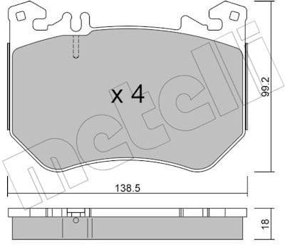 Brake Pad Set, disc brake 22-1311-1