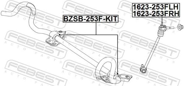 Link/Coupling Rod, stabiliser bar 1623-253FRH