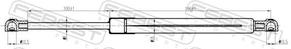 Gas Spring, boot/cargo area 23117-015 - image 2