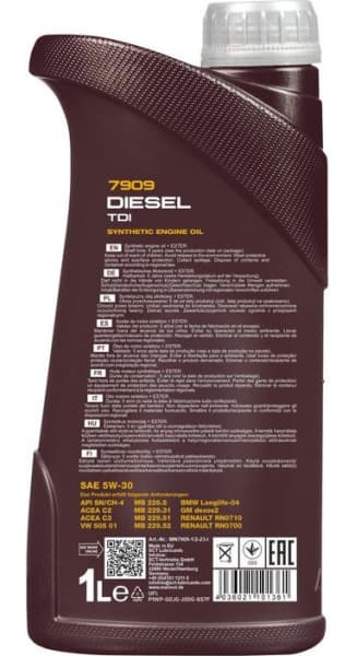 Engine Oil MANNOL 7909 Diesel TDI 5W-30 MN7909-1 - image 2