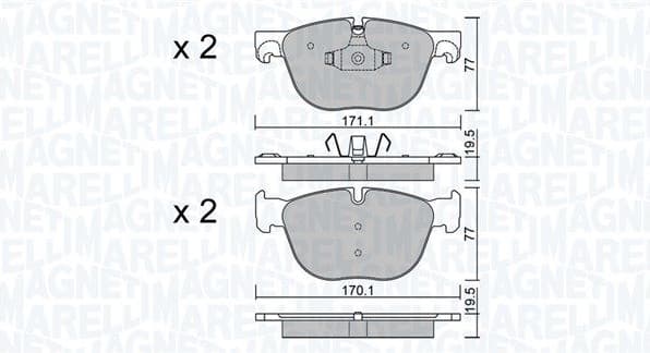 Brake Pad Set, disc brake 363916060855