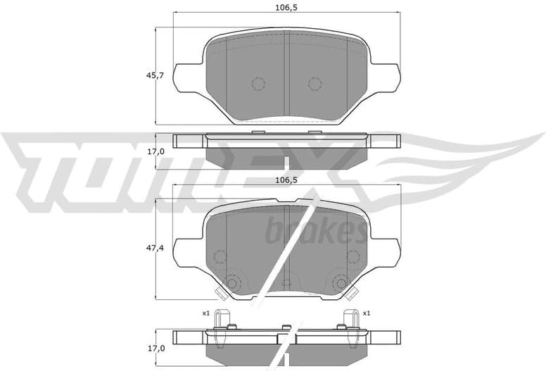 Brake Pad Set, disc brake TX 19-80