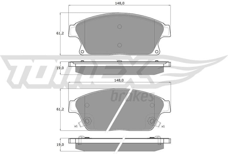 Brake Pad Set, disc brake TX 16-51