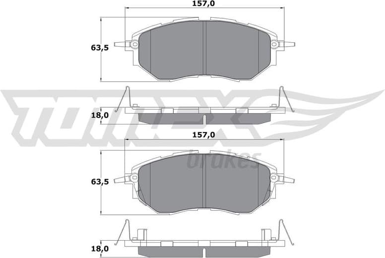 Brake Pad Set, disc brake TX 15-54