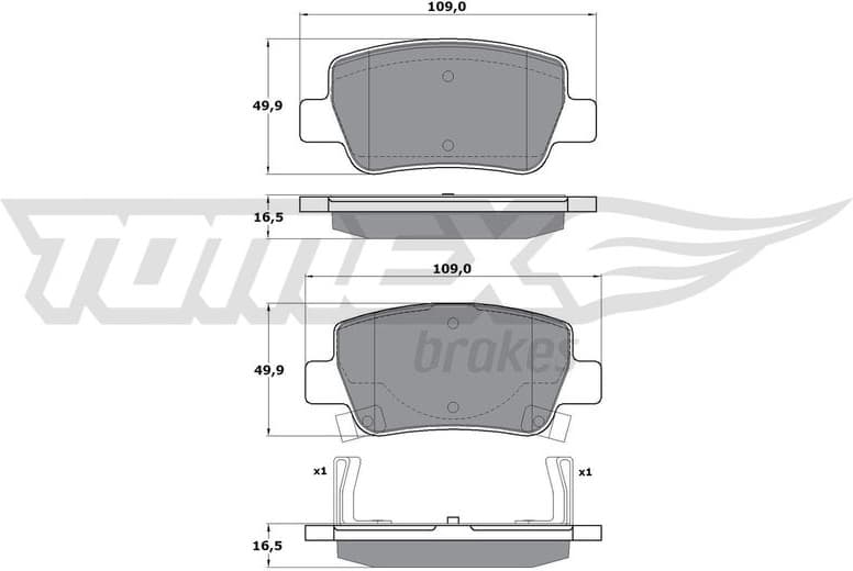 Brake Pad Set, disc brake TX 17-21