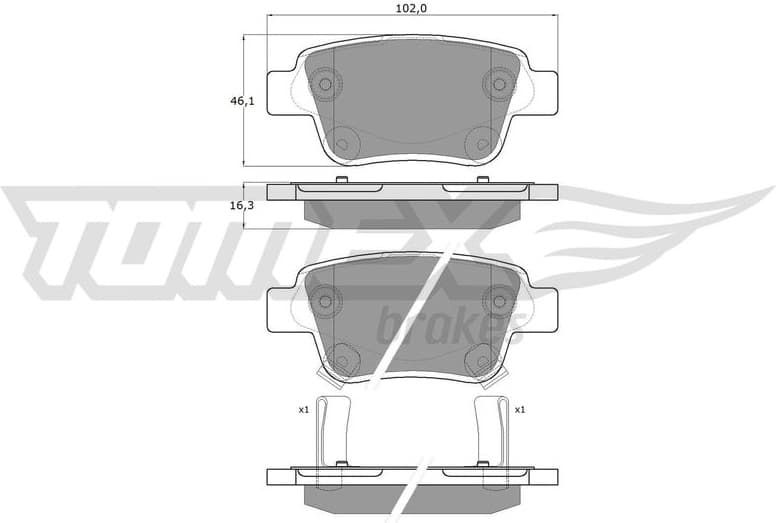 Brake Pad Set, disc brake TX 13-62