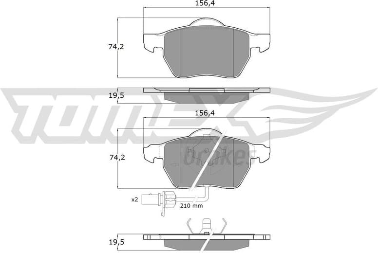 Brake Pad Set, disc brake TX 13-13