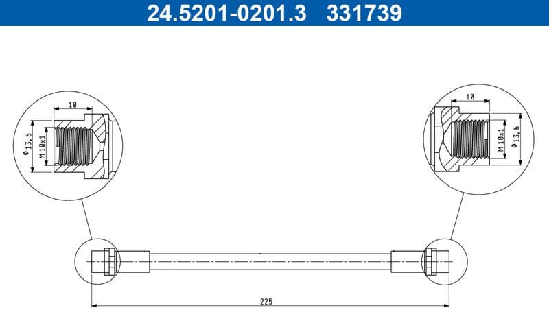 Brake Hose 24.5201-0201.3