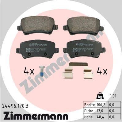 Brake Pad Set, disc brake 24496.170.3